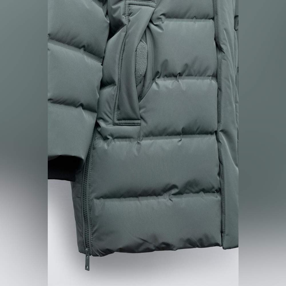 Zara Boys Hooded Puffer Down Jacket Coat Size 9-10 - Picture 7 of 11